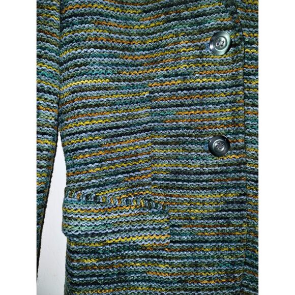 Enrico Ferezi Multi-Colored Haute Couture Textured Blazer (Size 34, US 2) - Picture 2 of 9